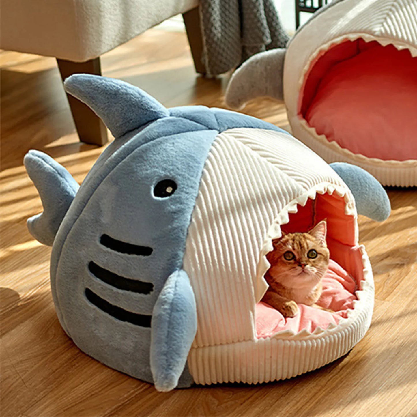 Luxury Plush Shark Pet Bed