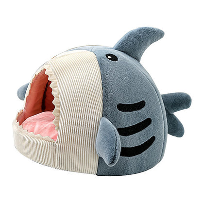Luxury Plush Shark Pet Bed